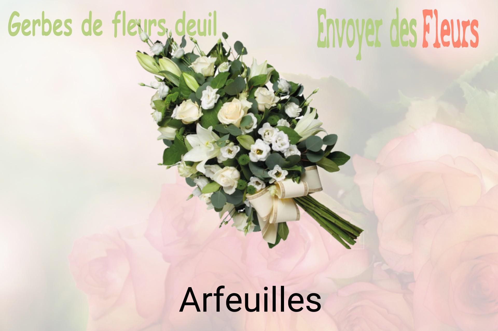 Gerbe de fleurs de deuil livrée à Arfeuilles